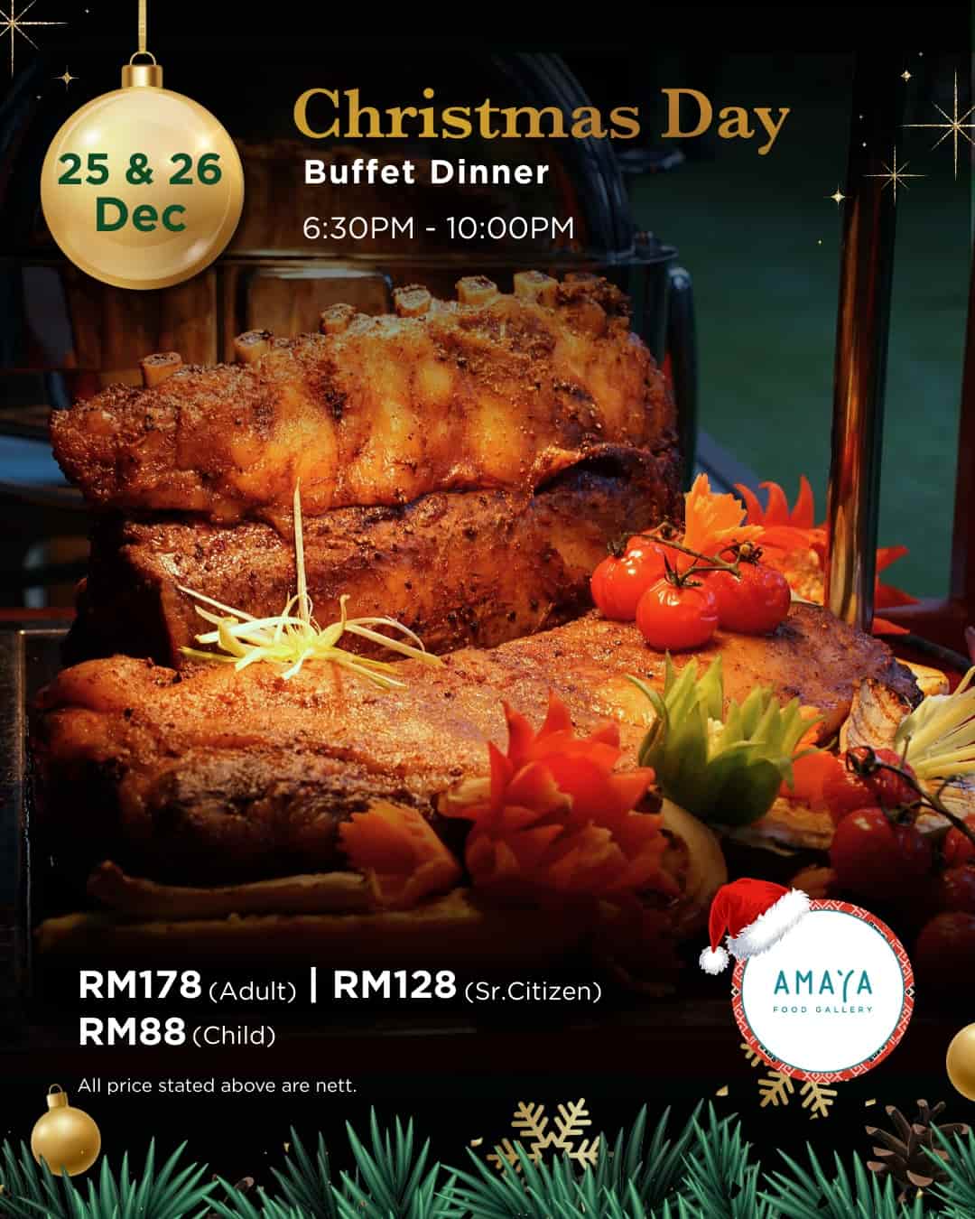 Best Christmas Dinner in Johor Bahru Amaya Food Gallery
