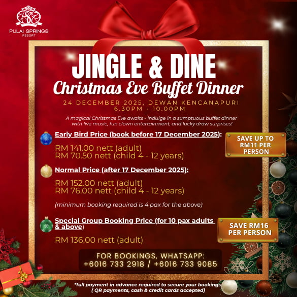  Best Christmas Dinner in Johor Bahru Pulai Springs Resort